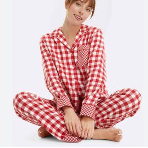 Draper James x Lands End red plaid pajama set